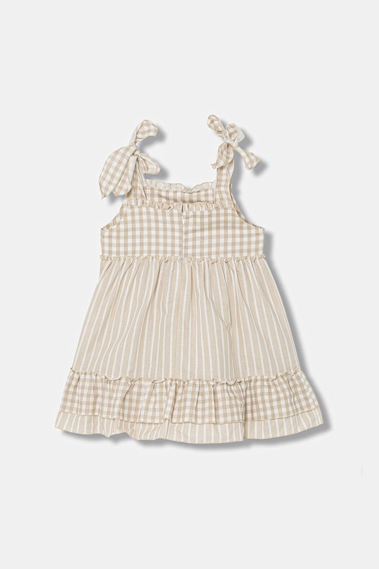 Παιδικό φόρεμα με λινό Jamiks HAVAR HAVAR.Sukienka.JLI140.G μπεζ SS26