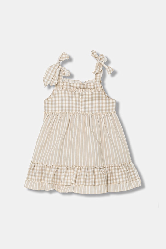 Παιδικό φόρεμα με λινό Jamiks HAVAR HAVAR.Sukienka.JLI140.G μπεζ SS26