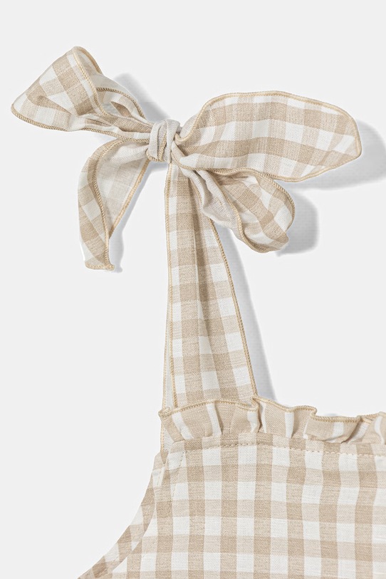 Κοριτσίστικα Παιδικό φόρεμα με λινό Jamiks HAVAR HAVAR.Sukienka.JLI140.G μπεζ