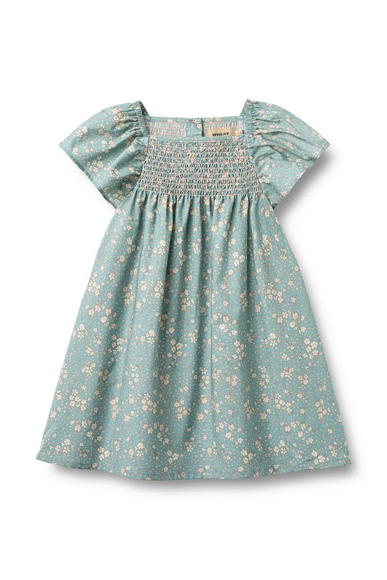 Wheat sukienka bawełniana dziecięca 1302.222.GOTS niebieski SS26