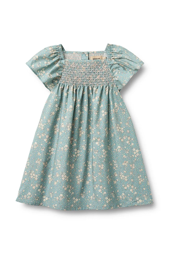 Wheat sukienka bawełniana dziecięca 1302.222.GOTS niebieski SS26