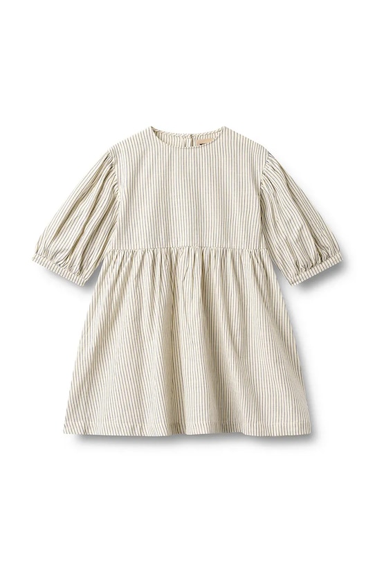 Wheat sukienka bawełniana dziecięca 1351.404.GOTS beżowy SS26