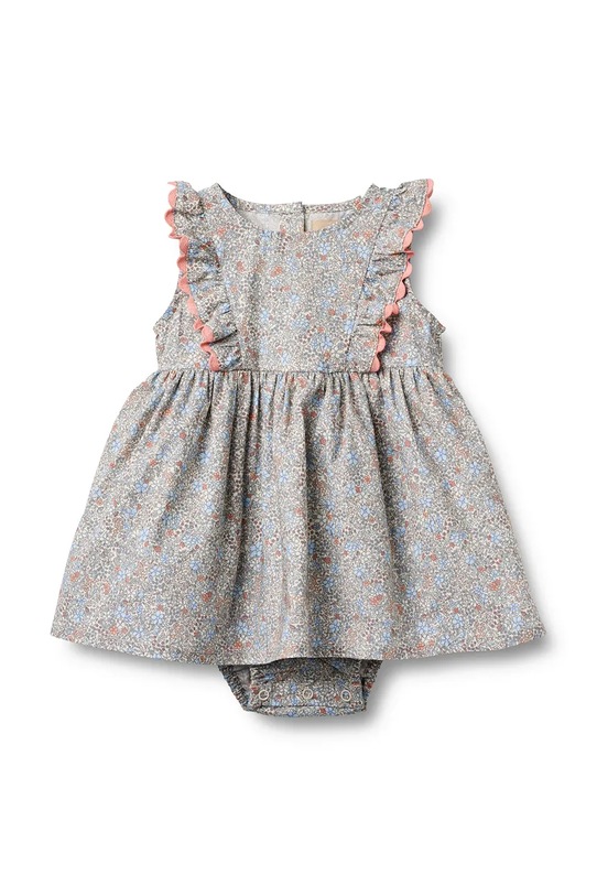 Wheat sukienka bawełniana niemowlęca wzorzyste niebieski 5258.223.GOTS