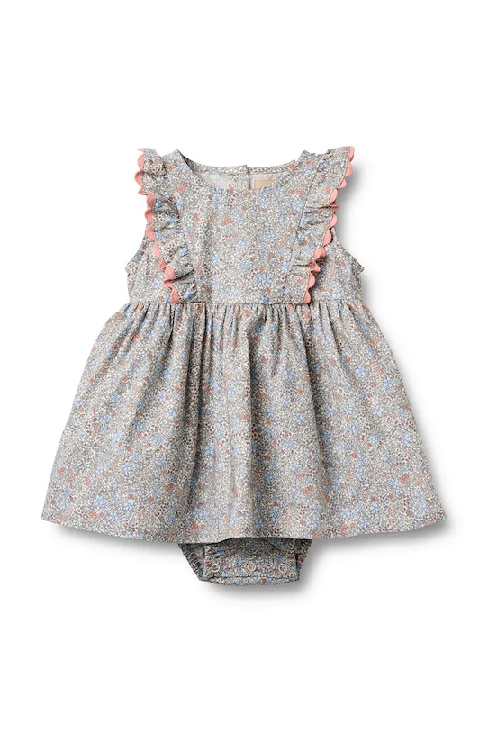 Wheat sukienka bawełniana niemowlęca wzorzyste niebieski 5258.223.GOTS