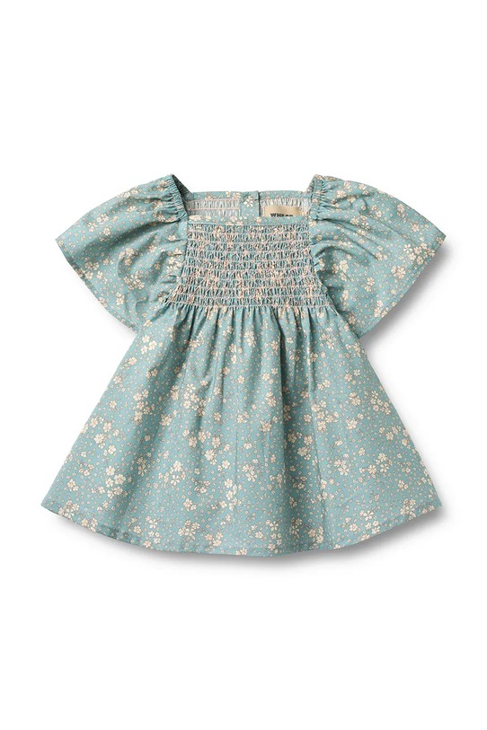 Wheat sukienka bawełniana niemowlęca wzorzyste niebieski 5302.222.GOTS