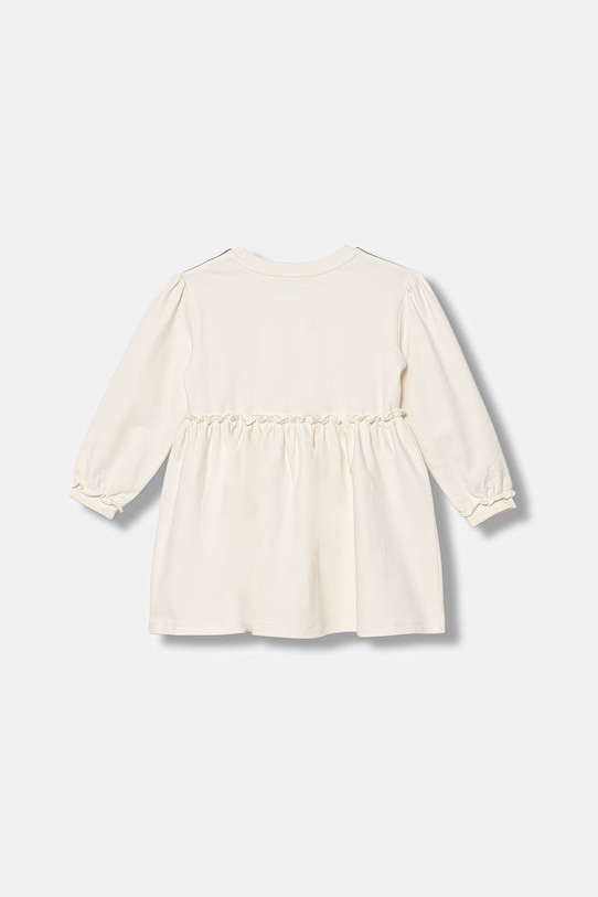 United Colors of Benetton sukienka rozkloszowana bawełniana 3F9VGV011.P.Stagionale beżowy SS26