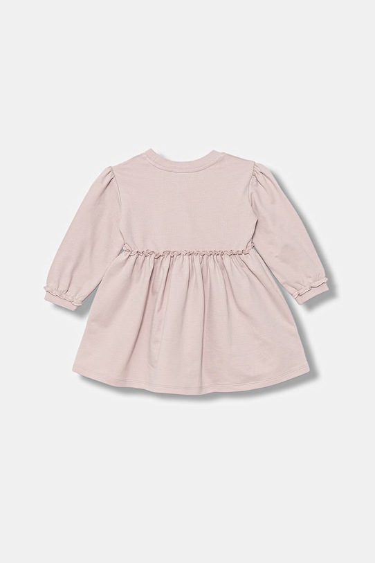 United Colors of Benetton sukienka rozkloszowana bawełniana 3F9VGV011.P.Stagionale różowy SS26