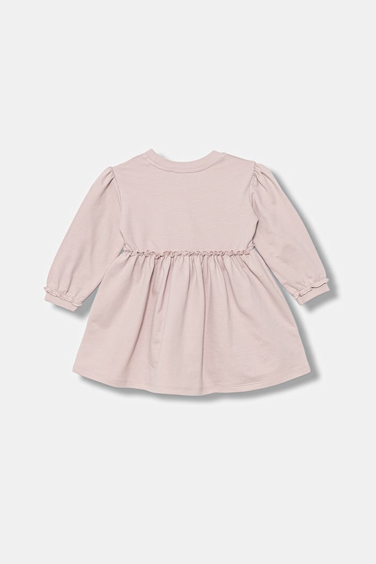 United Colors of Benetton sukienka rozkloszowana bawełniana 3F9VGV011.P.Stagionale różowy SS26