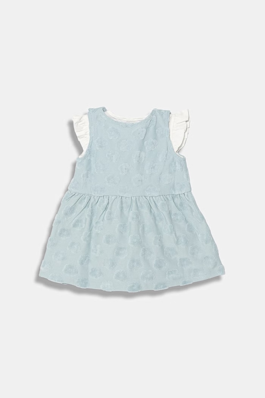 United Colors of Benetton sukienka rozkloszowana z bawełną 3VWSAV00Q.W.Stagionale niebieski SS26