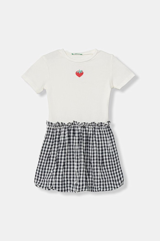 United Colors of Benetton letní šaty bavlněné béžová 47QJGV02P.P.Stagionale