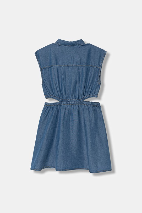 United Colors of Benetton sukienka letnia z lyocellu 4FFKCV03T.G.Stagionale niebieski SS26