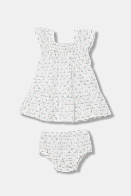 United Colors of Benetton šaty se lnem zelená 4QBQAV00W.W.Stagionale