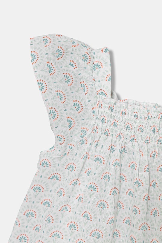 Κοριτσίστικα United Colors of Benetton φόρεμα με λινό 4QBQAV00W.W.Stagionale πράσινο