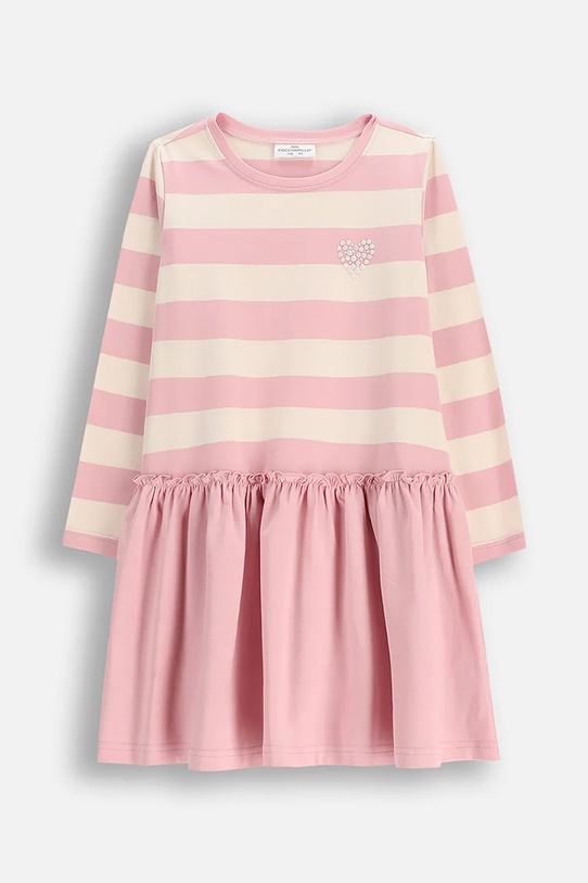 Coccodrillo sukienka z bawełną różowy WC6129103HGK