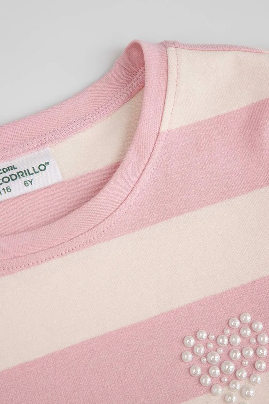 Dziewczynka Coccodrillo sukienka z bawełną WC6129103HGK różowy