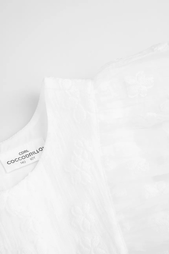 Κοριτσίστικα Coccodrillo φόρεμα flared WC6128202EJG λευκό