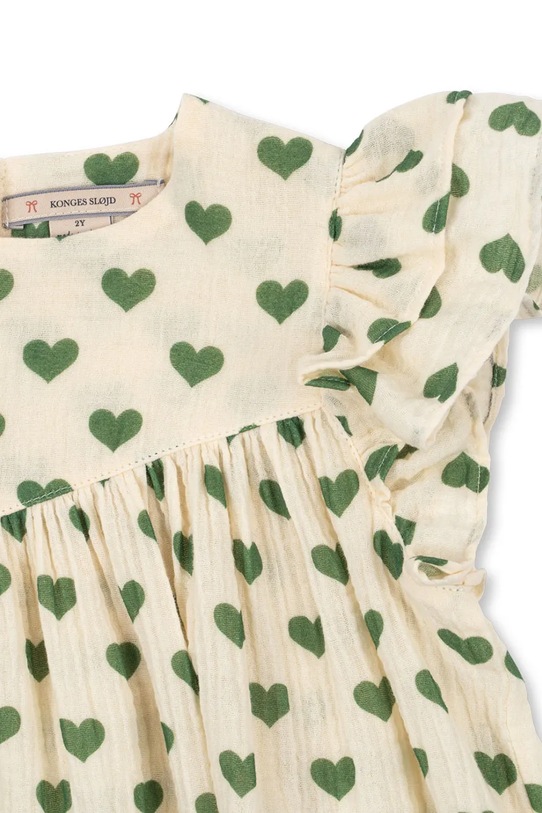 Konges Sløjd φόρεμα βαμβακερό COCO DRESS GOTS KS105322.PPY2 μπεζ