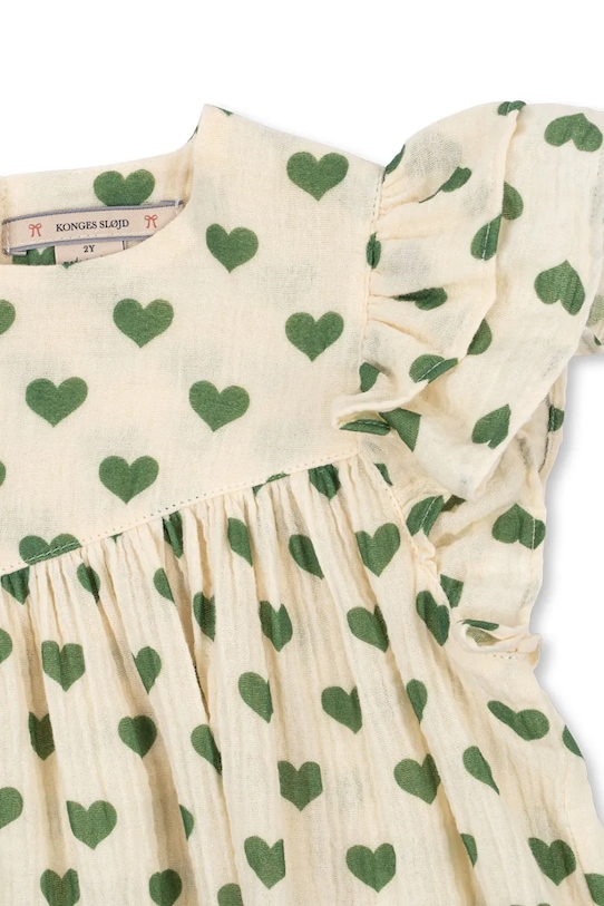 Konges Sløjd φόρεμα βαμβακερό COCO DRESS GOTS KS105322.PPY2 μπεζ
