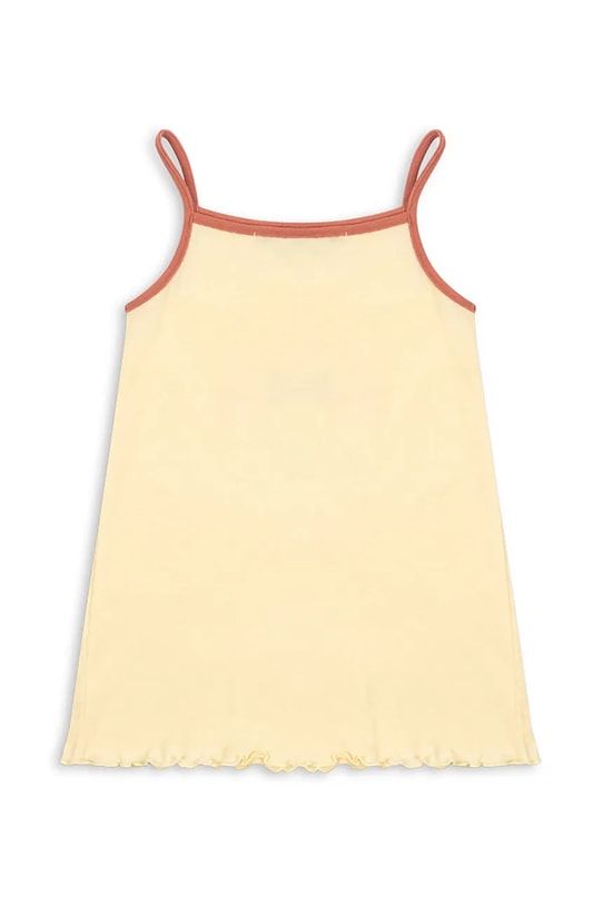 Момиче Konges Sløjd рокля от памук ERA STRAP DRESS OCS KS105358.PPY2 жълт