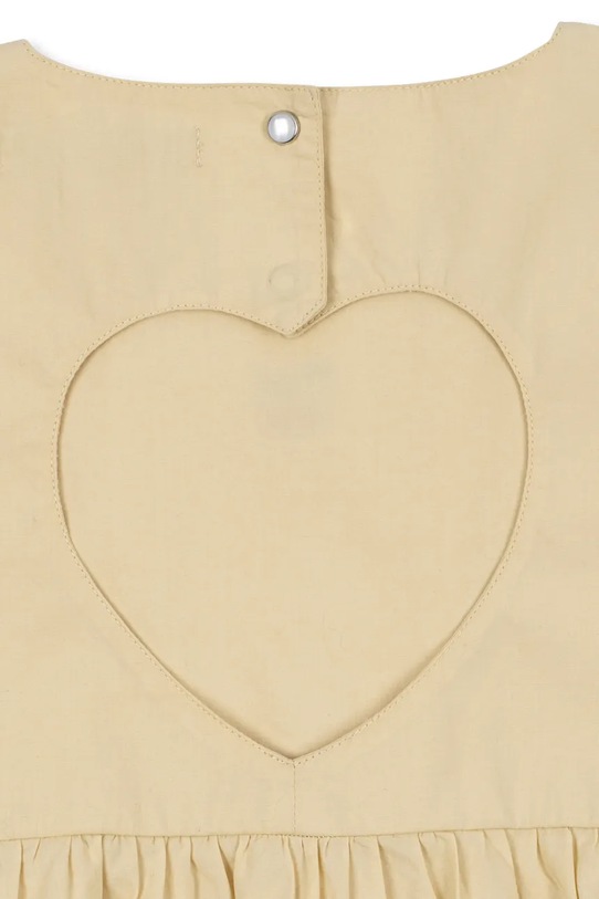 Fete Konges Sløjd rochie de bumbac HEARLY DRESS GOTS KS105411.PPY2 bej