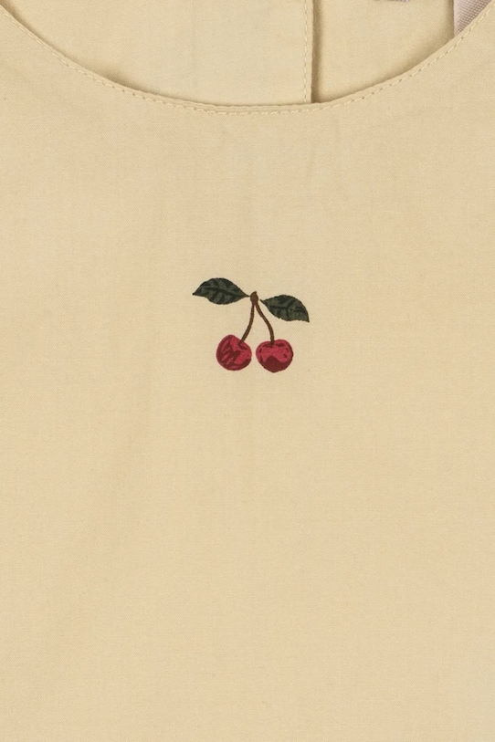 Konges Sløjd rochie de bumbac HEARLY DRESS GOTS bej KS105411.PPY2