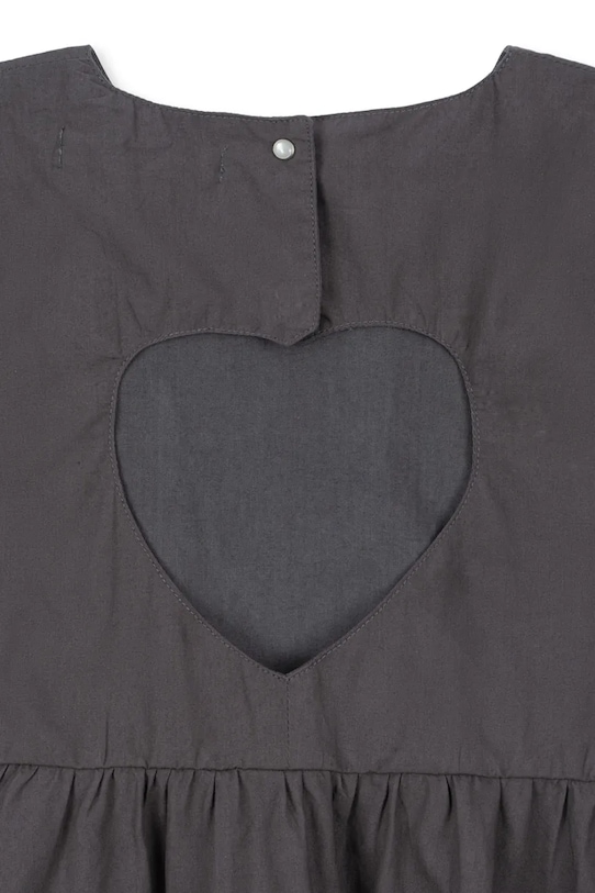 Konges Sløjd φόρεμα βαμβάκι HEARLY DRESS GOTS γκρί KS105411.PPY2