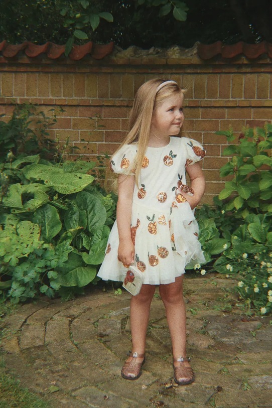 Konges Sløjd obleka HEARTLILY DRESS bež KS105412.PPY2