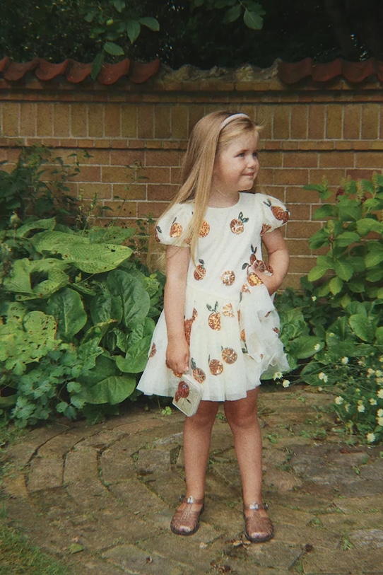 Konges Sløjd obleka HEARTLILY DRESS bež KS105412.PPY2