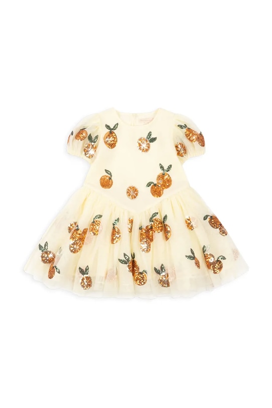 Konges Sløjd obleka HEARTLILY DRESS KS105412.PPY2 bež SS26