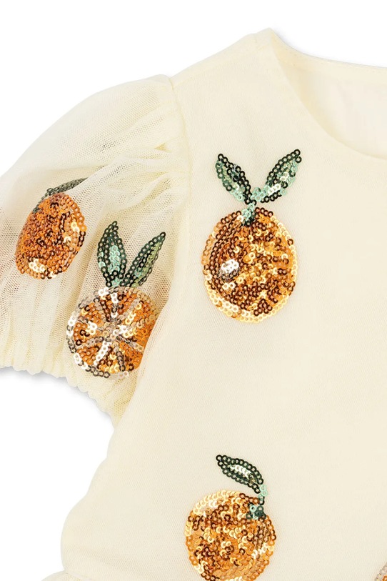 Konges Sløjd obleka HEARTLILY DRESS KS105412.PPY2 bež