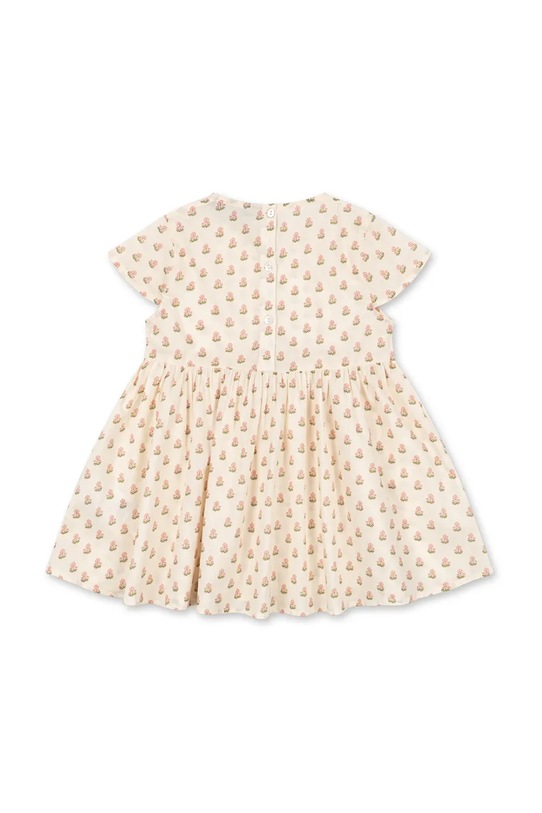 Момиче Konges Sløjd рокля от памук PACEY DRESS GOTS KS105510.PPY2 бежов