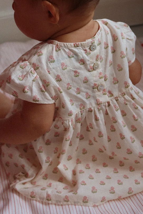 Konges Sløjd рокля от памук PACEY SET GOTS KS105512.PPY2 бежов