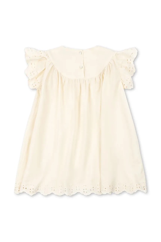 Konges Sløjd obleka A-kroja bombažna POSEY DRESS KS105525.PPY2 bež SS26