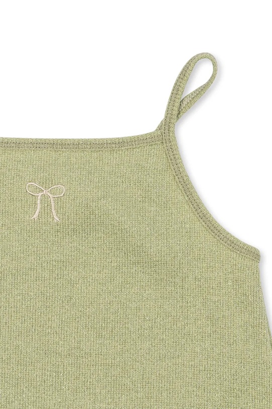 Fete Konges Sløjd rochie cu bumbac ROLI STRAP DRESS OCS KS105532.PPY2 verde