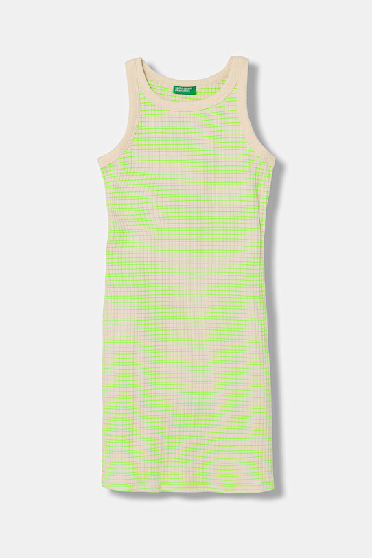 United Colors of Benetton šaty s bavlnou žlutá 38DBCV019.G.seasonal