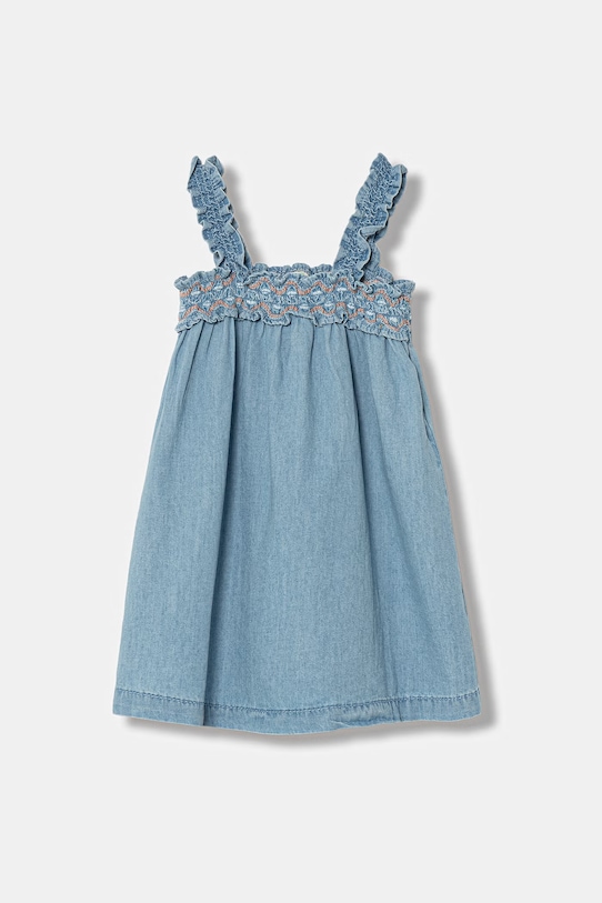 United Colors of Benetton rochie din denim albastru 4DHJAV00X.W.seasonal