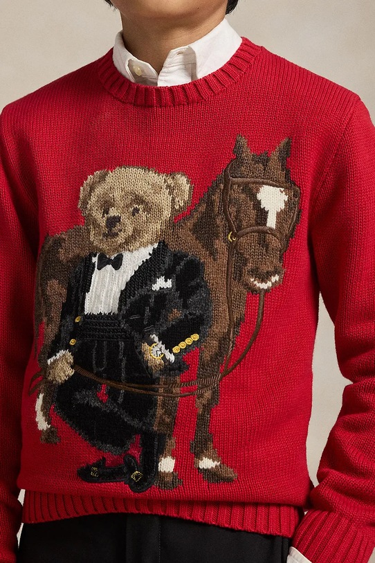 Дитячий бавовняний светр Polo Ralph Lauren 323A10260001 червоний