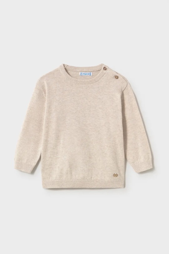 Mayoral pulover de bumbac pentru copii uni bej 303.3B.Baby.PPY2