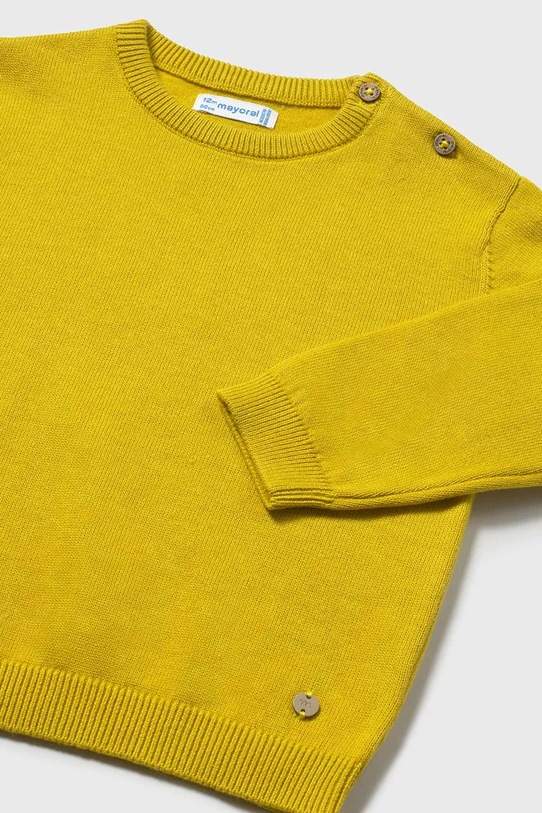 Dječaci Dječji pamučni pulover Mayoral 303.3B.Baby.PPY2 zlatna