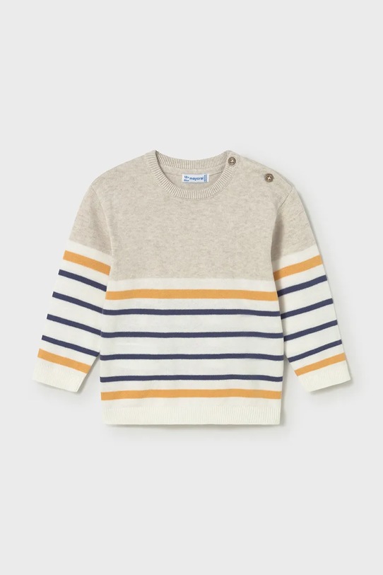 Mayoral sweter bawełniany dziecięcy 1309.3F.Baby.PPY2 beżowy SS26