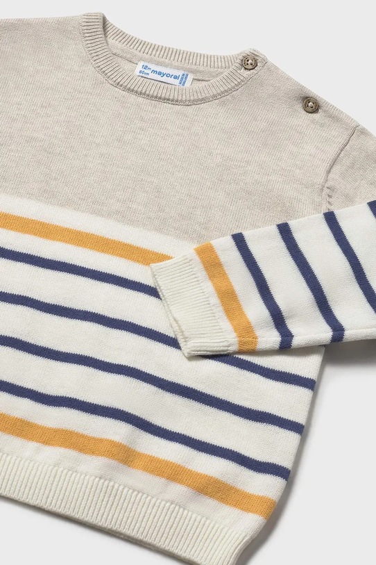 Mayoral sweter bawełniany dziecięcy beżowy 1309.3F.Baby.PPY2