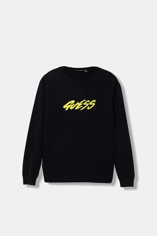 Guess pulover copii cu modele negru L6RR02.Z2BB0.PPY2