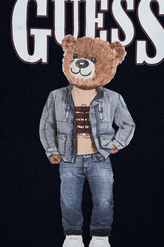 Chłopiec Guess sweter dziecięcy L6RR04.Z2ZK2.PPY2 granatowy