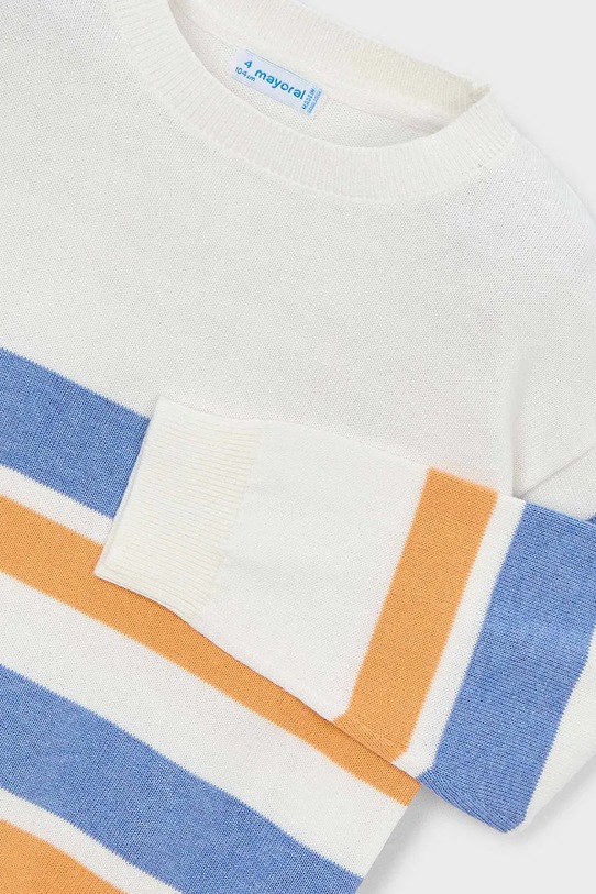 Παιδικό βαμβακερό πουλόβερ Mayoral λευκό 3378.5E.Mini.PPY2