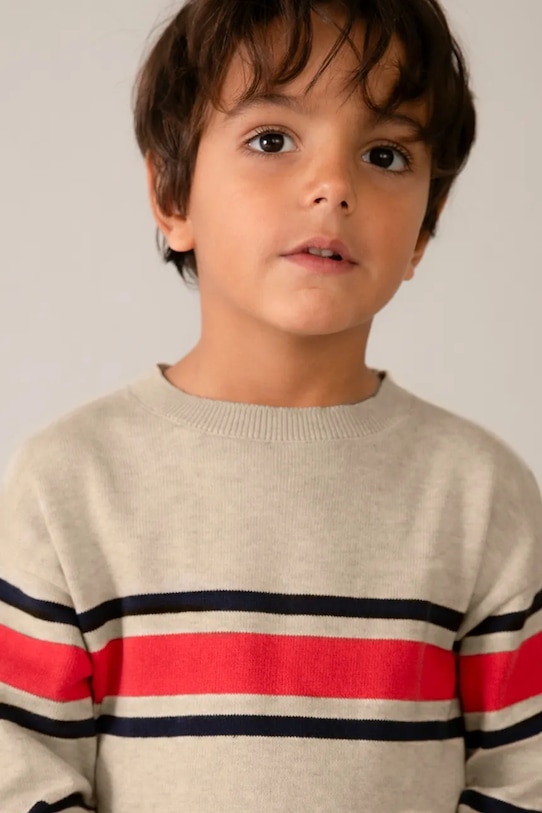 Παιδικό βαμβακερό πουλόβερ Mayoral 3378.5E.Mini.PPY2 μπεζ