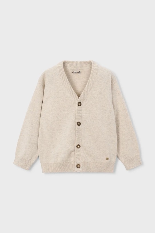 Детский хлопковый кардиган Mayoral хлопок бежевый 3381.5A.Mini.PPY2