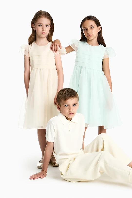 Emporio Armani úpletové polo tričko dámske s viskózou EB001222.AF23412 béžová