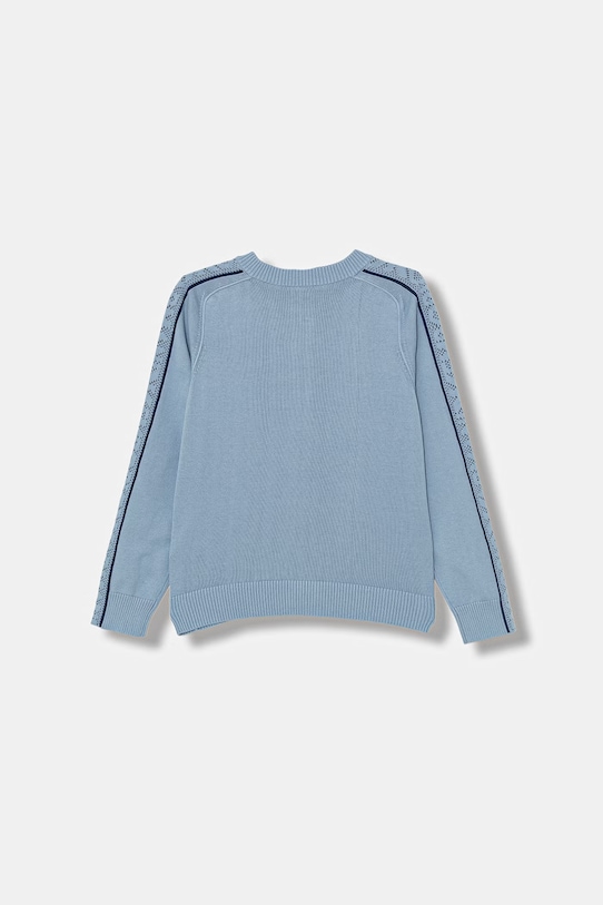 Emporio Armani sweter rozpinany dziecięcy bawełniany EB001218.AF23410 niebieski SS26