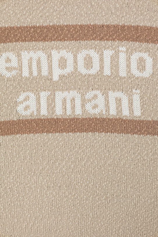 Chłopiec Emporio Armani sweter dziecięcy bawełniany EB001219.AF23411 beżowy