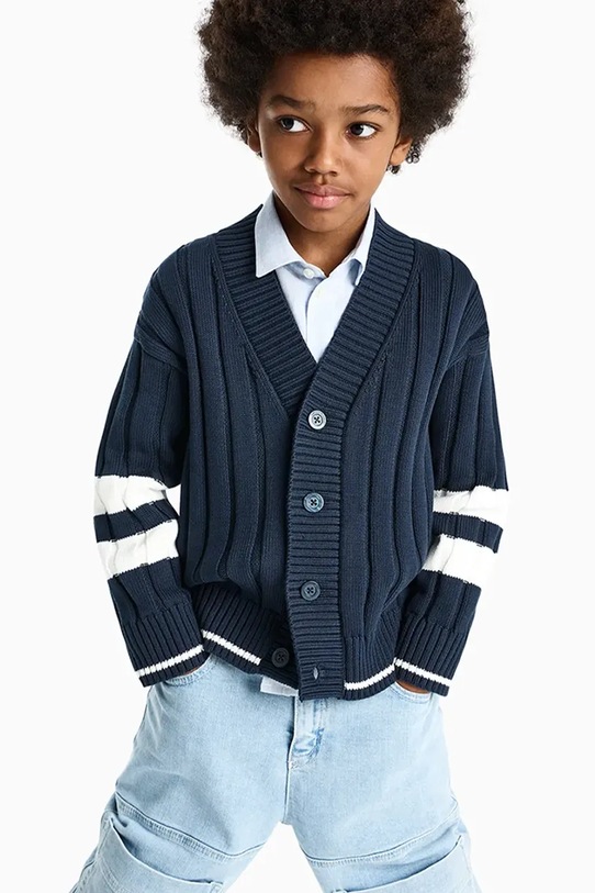 Emporio Armani kardigán detský bavlnený tmavomodrá EB001241.AF23416